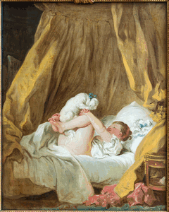  Jean Honor Fragonard. Jeune fille et son chien   thumbnail