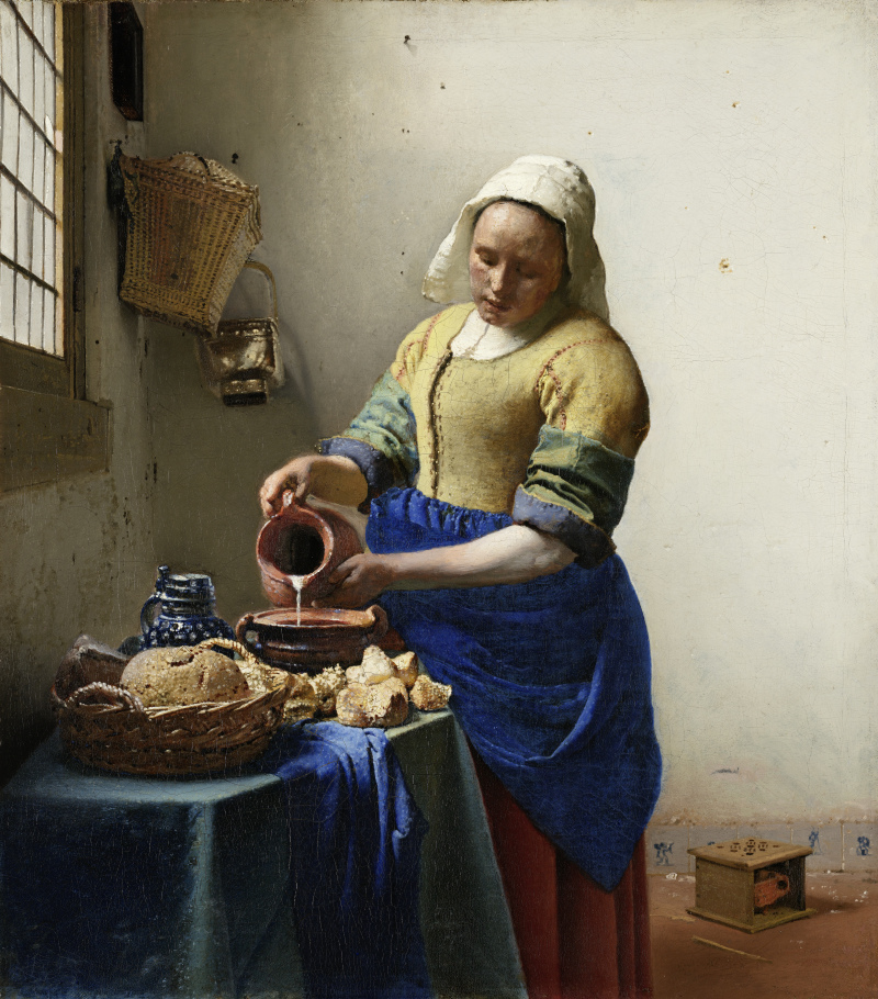 Johannes Vermeer. The Milkmaid